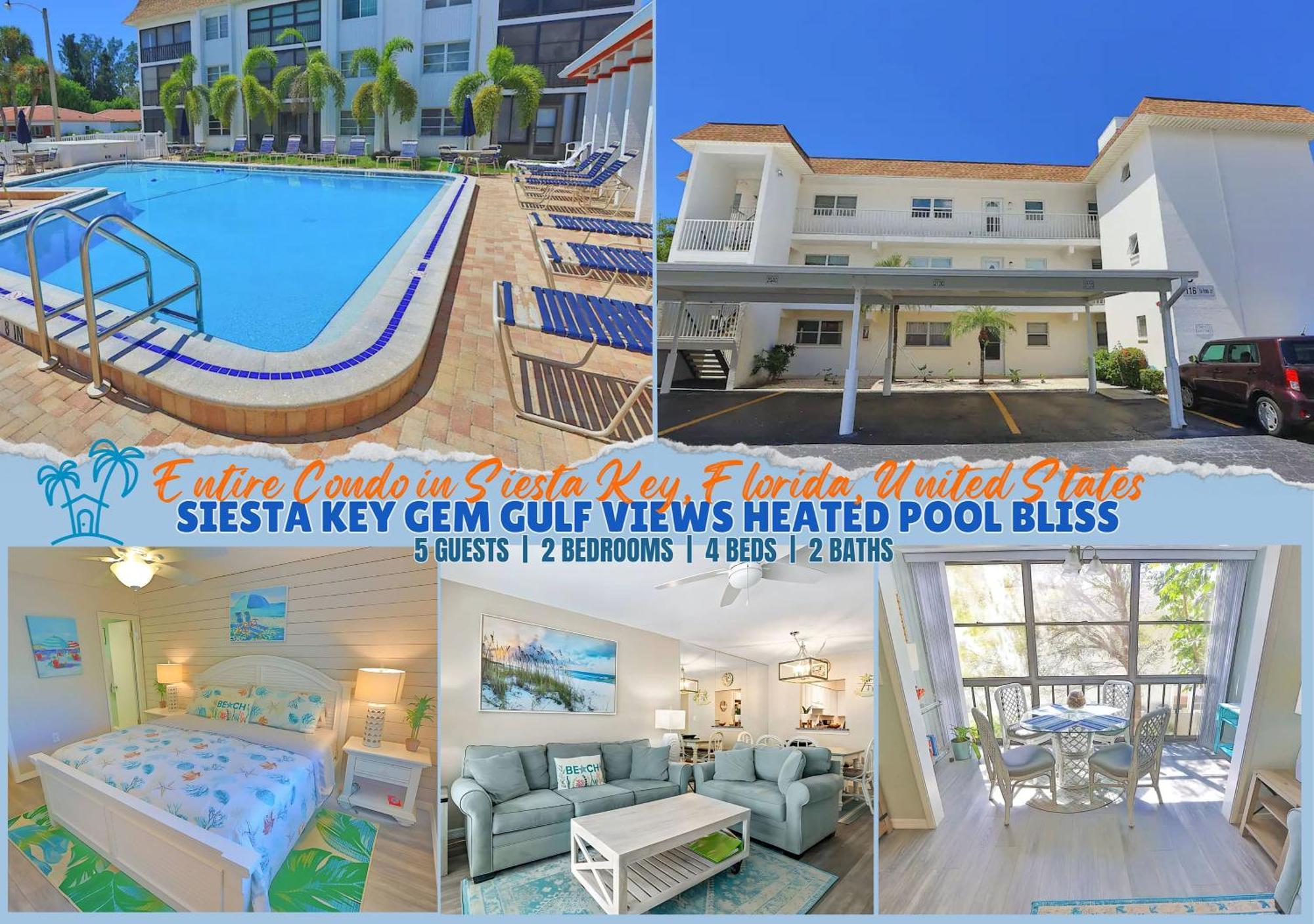 Updated Condo With Pool, Walk To Crescent Beach & Restaurants! サラソータ エクステリア 写真